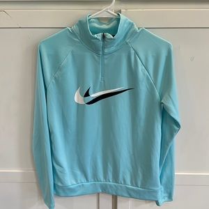 Lightly worn aqua Nike half-zip top